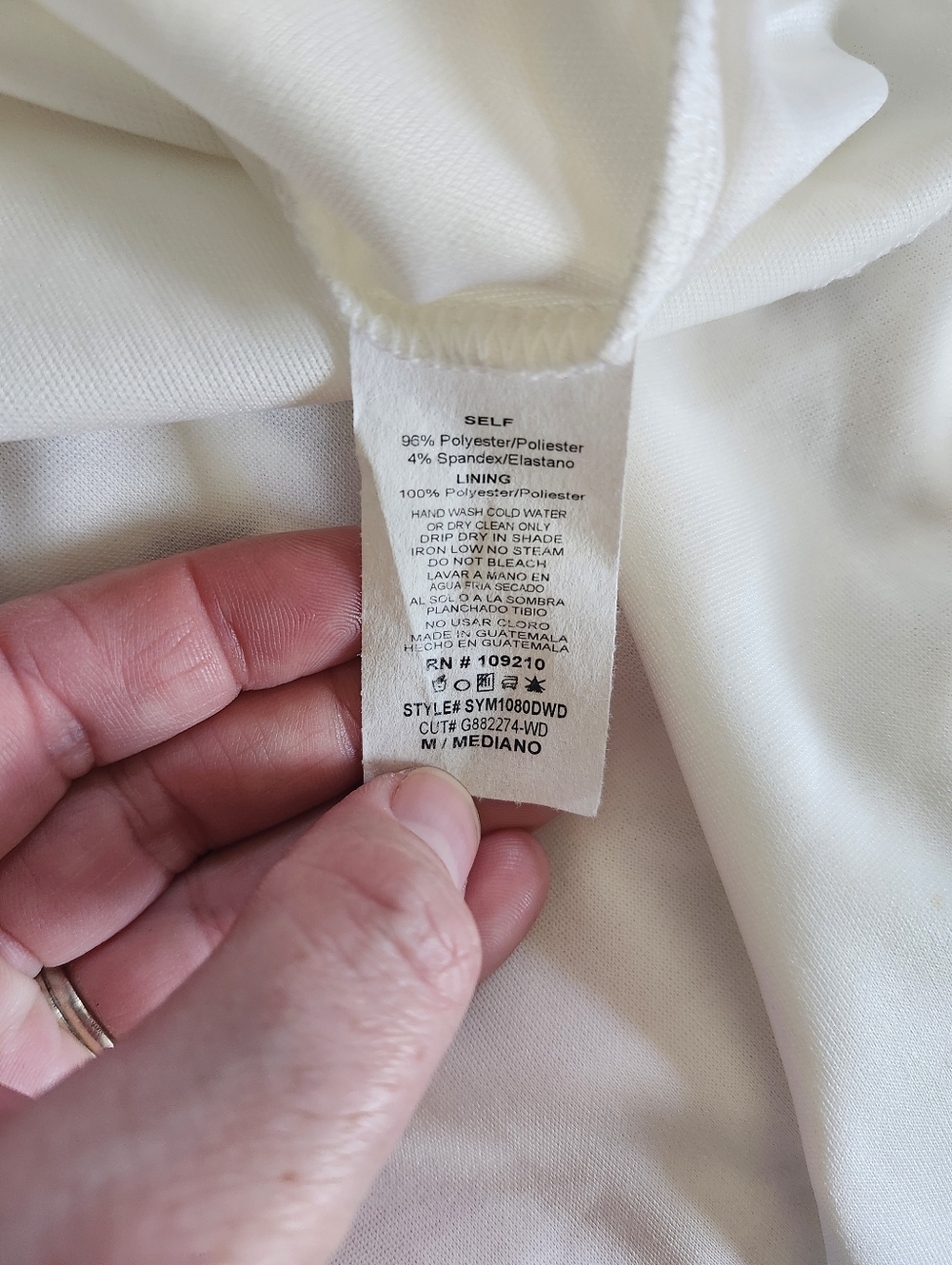 NWT *With Flaws* Windsor Ivory Deep V-Neck Halter Bridal Maxi Dress - Picture 8 of 9
